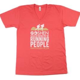 GOSHEN Running People V-Neck Pomegranate Organic