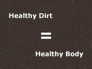 healthy dirt, healthy body